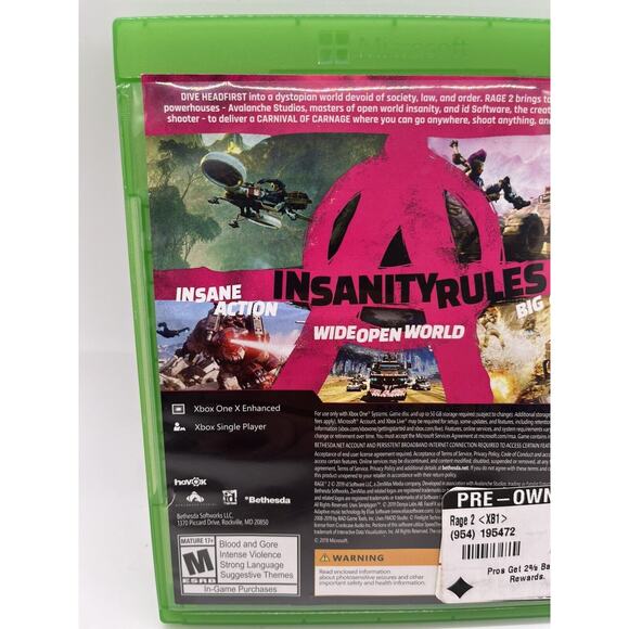 Rage 2 - Xbox One - Tested & Working - Free Postage - Picture 3 of 7